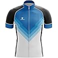 TRIUMPH Men's Polyester Printed Cycling Jersey Blue