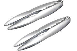 GUTE LINES Crostacei Pinza per Aragoste e Scampi, Apri Granchio Crostacei Astice, Argento Lucidato (KIT 15CM 2PZ)
