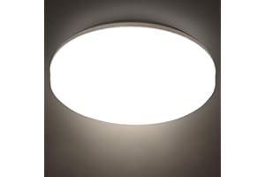 RAWNICE Bathroom Lights Ceiling,24W,4000K Natural White 29CM,Round Indoor Flush Mount Ceiling Lamp for Bedroom Bathroom Kitchen Hallway Office Stairwell