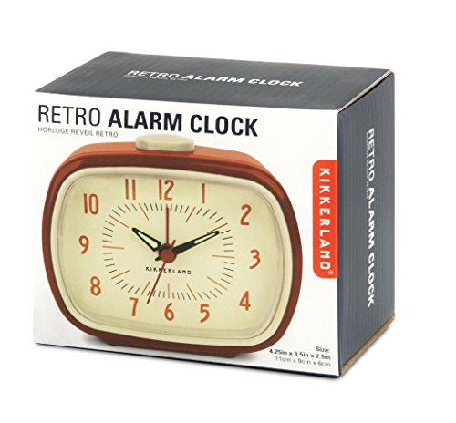 Kikkerland KKAC08-R-EU Retro-Wecker, Rot - 2