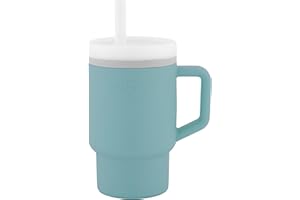 Infantino Mi 1er Tumbler, Adorable Vaso en Miniatura con Pajita Resistente y Asa para Niños Pequeños, Fomenta la Hidratación, Fácil de Limpiar, 250ml, Azul Cambiante