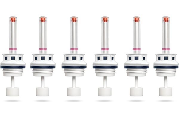 Luminous compatible NOT FOR EXIDE BATTERIES inverter battery water level float indicator cap set with fume filtration - 1 set of 6 pieces for 1 battery (30 mm, White)