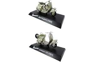 OPO 10 - Lot de 2 scooters miniatures de Collection 1/18 Compatible avec Piaggio Vespa Sport 6 Giorni + Hoffmann 125-16+44