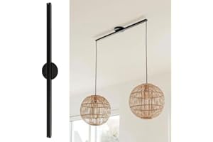 ‎LIGHTSWING Lightswing® Twin Aufhängesystem für zwei Hängelampen - Matt Schwarz - 90 cm - Beweg deine Hängeleuchte Mühelos - Einfache Installation - Hängelampe Esstisch - Pendellampe Verstellbar - Hängeleuchte