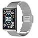 Produktbild ALXDR Volle Touchscreen Smart Watch Wasserdichte Fitness Tracker Blutdruck Pulsmesser Sport Smart Armband N98 Smart Armband,Silver,Steel