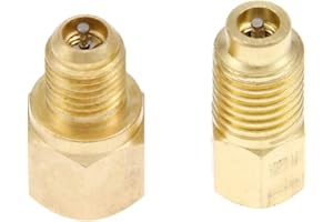 gohantee Adaptateurs R12 R22 vers R134a, adaptateurs de connexion pour réservoir de réfrigérant/pompe à vide R134A, adaptateurs de connexion femelle 1/4" x 1/2" mâle R134A pour réfrigérant