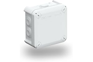 OBO Bettermann Kabelabzweigkasten T 60 Dose, Gehäuse für Montage auf der Wand/Decke 4012195246787, 100x100x48mm, Grau