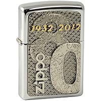 Zippo 2003255 Lighter Commemorative 1932-2012 Limited Edition High-Gloss Chrome