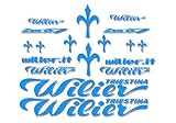 PEGATINAS WILIER ZERO 7 AM13 STICKERS AUFKLEBER ADESIVI BIKE HORQUILLA FORK (AZUL/BLUE 052)