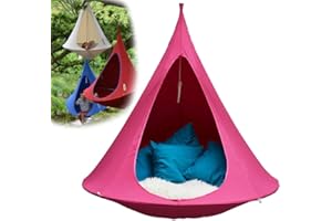 GENERIC Portable Hanging Chair Hammock, Butterfly Shaped Swing Hanging Chair, Anti-mosquitoes and Waterproof Casual Hanging Double Swing Bearing Capacity 100KG for Outdoor Camping pink