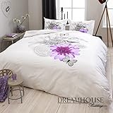 Dreamhouse Bedding Funda nórdica Beauty Of Nature - 240x200/220 - Blanco + Con 2 Funda De Almohada 60x70