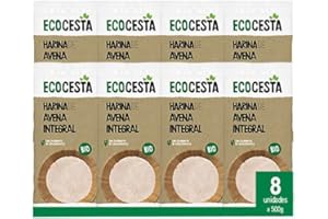 ECOCESTA MEJOR CADA DIA Ecocesta - Pack de 8 Unidades de 500 g de Harina Ecológica de Avena Integral - Contribuye a Mejorar el Tránsito Intestinal - Favorece el Desarrollo Muscular