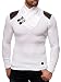 Produktbild Red Bridge Herren Strickpullover Style Funnel Kragen Designer Slim Fit Pullover R41500 (S, Weiß)