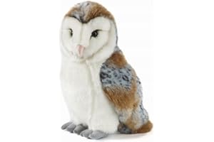 Living Nature, Peluche Realistico Gufi, Snowy Barn & Brown, Colore Unknown, Large, AN358