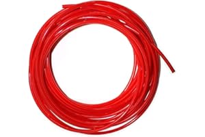 Vyair 5 metro di tubo del filtro di alimentazione dell'acqua per adattarsi al doppio frigorifero americano ed europeo (rosso) (1/4" di tubo)