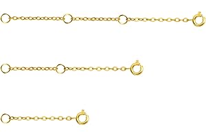 KEAHND Extensor De Cadena,Extensor De Collar,3 Extensores De Cadena Para Collares,Alargador Collar Dorado,Extensor Cadena Collar,Extensores De Collar Para Mujer,Cadena De Extensión Para Collares Y Pulseras