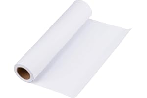 RUSPEPA Rouleau de Papier Kraft Blanc - 30,5 cm x 30 m - Papier Recyclable Parfait pour l'Artisanat, l'Art, l'Emballage de Petits Cadeaux, l'Emballage, la Poste, l'Expédition, le Calage et les Colis
