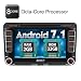 Produktbild Pumpkin Android 7.1 Moniceiver für VW Golf Polo Passat mit Navi Unterstützt Bluetooth DAB + WLAN 4G Android Auto USB MicroSD CD DVD 2 Din 7 Zoll Bildschirm