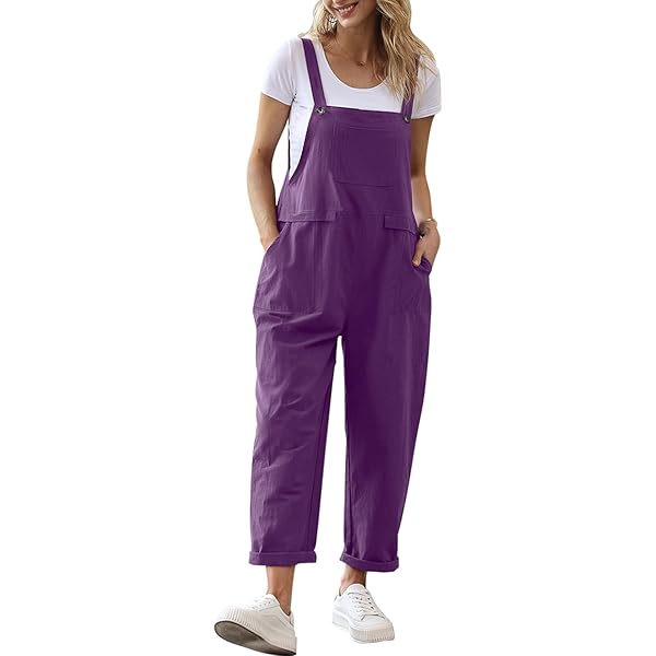 Overalls Women YESNO Women Long Casual Loose Bb Pants Overalls