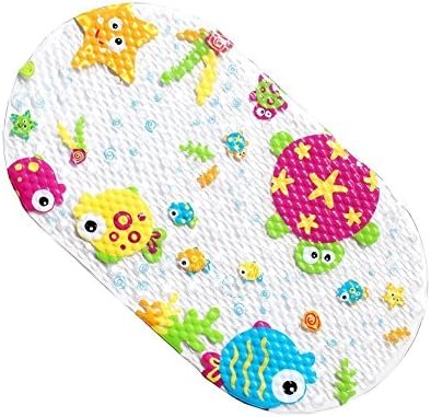 Egomarket Bath Mat Baby Non-slip Bathtub Mat . PVC Bathroom Rugs for Shower (Ocean)