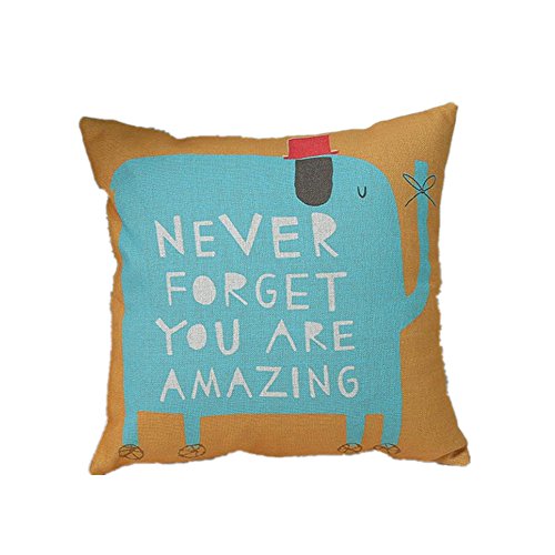 Sunnywill 45cm*45cm Elephant Print werfen Kissenbezug Home Deko ( Kissen ist nicht im Preis inbegriffen )