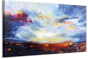 murando Quadro Astratto 120x40 cm 1 Pezzo - Stampa su Tela in TNT Tessuta XXL Grande - Quadri Moderni Soggiorno Grandi - Stampe da Parete Murale Arte Moderno Pittura - blu a-A-0512-b-a