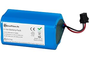 Neuftech Batería de repuesto de 14,4 V/2600 mAh compatible con Eufy RoboVac 11 11S MAX RoboVac G10 Hybrid RoboVac 30 30C 35C RoboVac 15C 15C MAX Tesvor X500 DEEBOT N79S N79 RoboVac