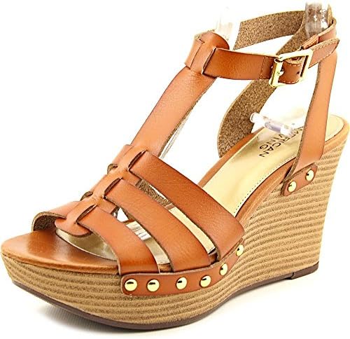 American Living Abaline Open Toe Synthetic Wedge Sandal, Tan, Size 10.0 US