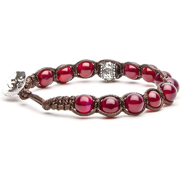 Tamashii Bracciale Unisex In Argento Con Agata Rossa - Regolabile E Pieno Di Significato - 3