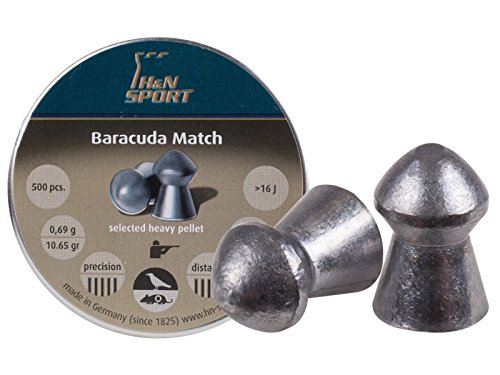 H & N Sports Barracuda Match - Pallini, Colore: Grigio, 4.52 mm