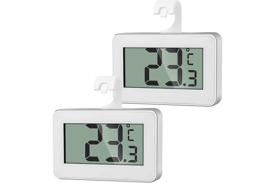 AiQInu 2 Termometro Digital Cocina, Mini Termometro Nevera, Termometro Congelador Refrigerador