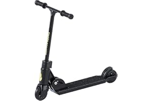JIZIAN Black T-Head Professional Finger Scooter - 2-Wheeled Foldable Adult Stress Relief Gadget with Brake System, Non-Slip Precision Control Board for Skate Enthusiasts and Office Desk Fidget