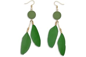 Soul-Cats 1 Paar pastell farbene Feder Ohrringe für Damen im Boho Style in verschiedenen Farben