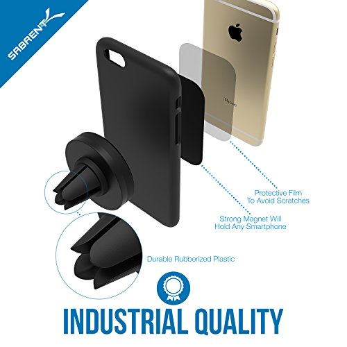 Sabrent Auto-Halterungen - Magnetische Universal-KFZ Smartphone Halterung fÃ¼r LÃ¼ftungsgitter (Air Vent) geeignet fÃ¼r ihre Handy: iPhone, Samsung, LG, Nexus, HTC, Motorola, Sony, oder GPS-GerÃ¤te, sowie andere Smartphones GerÃ¤te (CM-MGHB)