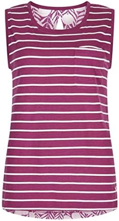 Weird Fish Georgie Stripe Vest Top Boysenberry Size 10