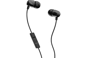 Skullcandy Jib Wired Earbuds z Mikrofonem, Przewodowe Słuchawki douszne dla iPhone'a, Androida i innych - Czarne