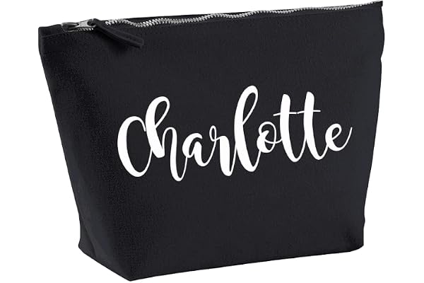 Trousse personnalisée noire, marquage prénom, existe en 2 tailles, trousse de toilette, prénom, cadeau anniversaire, cadeau femme, trousse bijoux, cadeau personnalisé