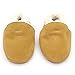 Soft suede baby slippers for boys or girls by Dotty Fish with Suede Soles. Tan - 6-12 months
