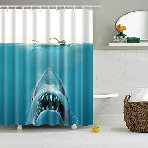 Colorfulworld Digital Printed Antibacterial Screen Mildew Proof 100% Polyester Water Resistant Fabric Shower Curtain Anti Mould Washable 150 x 180 cm