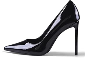 GENSHUO Scarpe Decolte Donna con Tacco a Spillo da 10 cm,Sexy Alto Tacco a Punta per Feste,Balli di Fine Anno,Matrimonio con Tacco a Spillo