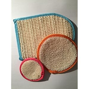 M accessories Loofah/ Hemp Bath Set , bath glove ,wash mitt-Bathing Accessories - Image 2