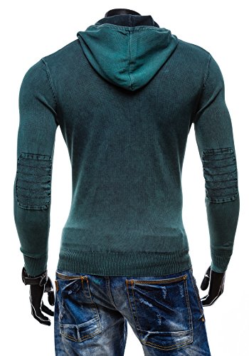 BOLF Herrenpullover Pulli Sweatshirt Sweatjacke Sweater Top S-WEST R918 Grün