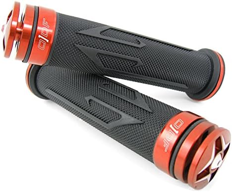 CNC Aluminum Handlebar Grips Yamaha Why, Giggle, Target, Spy, Zest Breeze, C3, BWs, bws, NG, Bump (Laser Orange)
