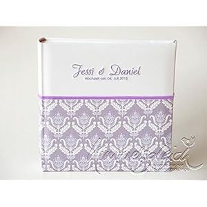 Hochzeitsalbum Ornamente flieder