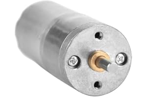 HILITAND 1 Stück DC 12 V Getriebemotor, 25GA-370 25 Mm Durchmesser Getriebe Low Speed ​​Metallgetriebemotor für Elektronisches Schloss(12 V 30 U/min)
