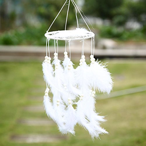 SOLEDI Dreamcatcher Traumfänger Glücksbringer aus der schönsten Geschichten in der amerikanischen indischen Mythologie Weiß