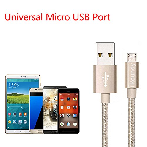 iRoundy (3ft/1m 6ft/2m 10ft/3m)Premium 2.0 Sync Daten Schnell Ladekabel, Ultra Durable Nylon geflochten Draht, Universal Power Line Ladekabel für Samsung Galaxy S7, S6, Edge, S4, S3, Note 5,4,2, Google Nexus, LG, HTC, Nokia und mehr - 5