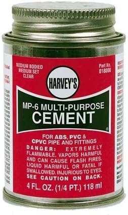 MP-6 MULTI-PURPOSE CEMENT PVC, ABS, CPVC CLEAR 4OZ