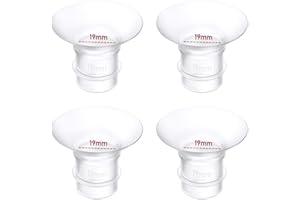 GOCROWEEN 4 Stücke Flanscheinsätze 19mm für Momcozy M9/M6/M5/S12 Pro/S9 Pro/Medela/Spectra/Bellababy/Lansinoh/Elvie/Nuliie/KISSBOBO/ANWIKE 24mm milchpumpe,für 24mm Flansch/Schild der meisten Pumpen