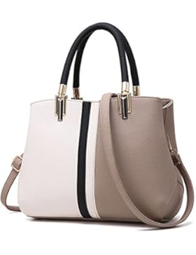 Tibes PU Leder Frauen Top-Griff Handtasche Mädchen Crossbody Taschen Schulter Tote